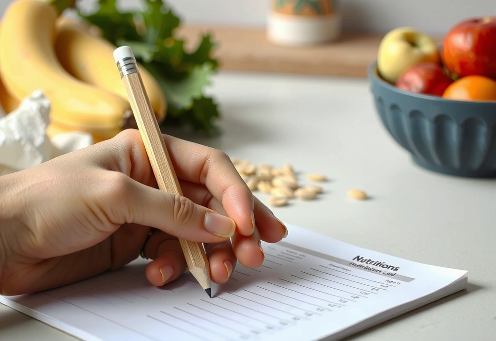 Ruka s tužkou nad sešitem s poznámkami